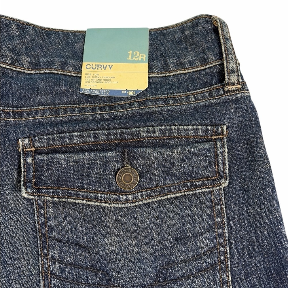 Gap Curvy Low - Rise Stretch Size 12R 2 Button Closure Dark Wash Jeans Women's - Picture 8 of 11